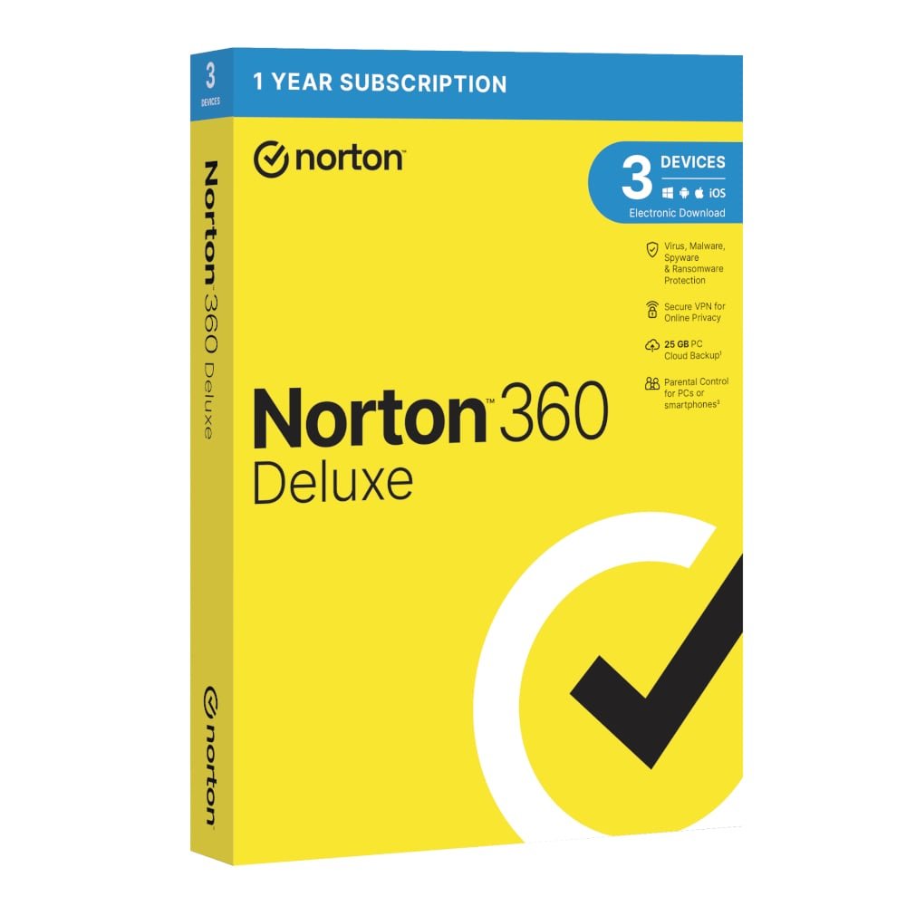 Norton 360 Deluxe (3 Device/Up to 25GB)